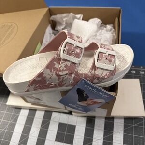 GDEFY UPBOV 2.1 Sandals Women's 9 White / Pink Slip-On Therapeutic Comfort - New